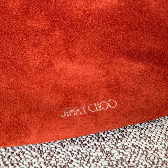 JIMMY CHOO rusty brown suede CALLIE LARGE Hobo Shoulder Bag - Picture 7 of 14